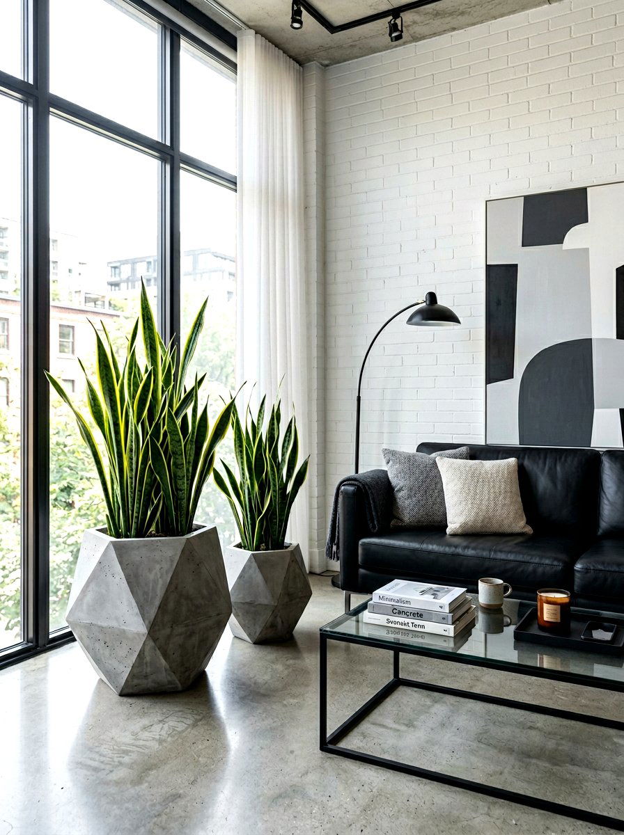 DIY Concrete Planters - 30 diy look planter ideas