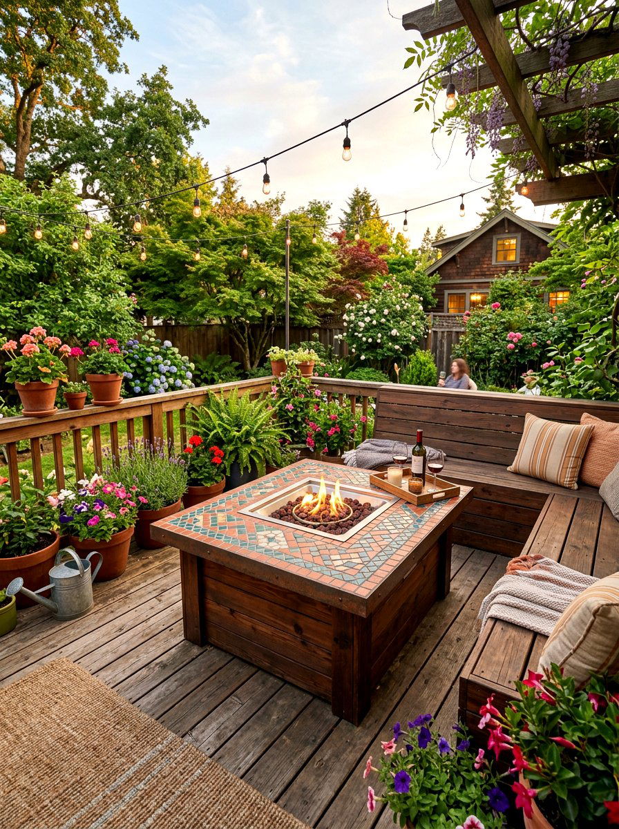 DIY Fire Table - 30 deck fire table ideas