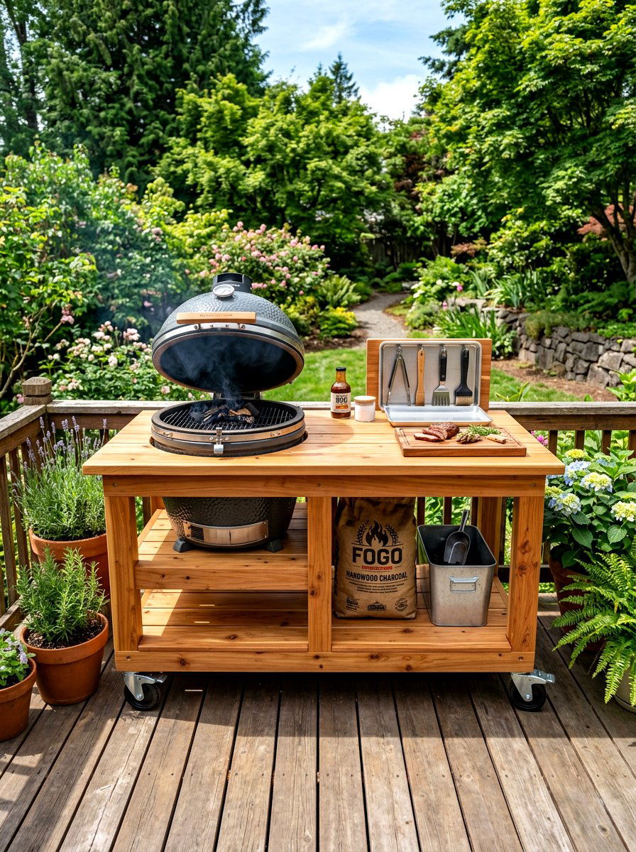 DIY Grill Table - 30 smoker station ideas