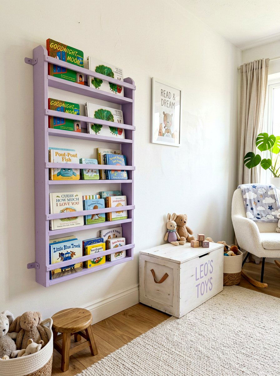 DIY Nursery Bookshelf - 30 nursery book display ideas
