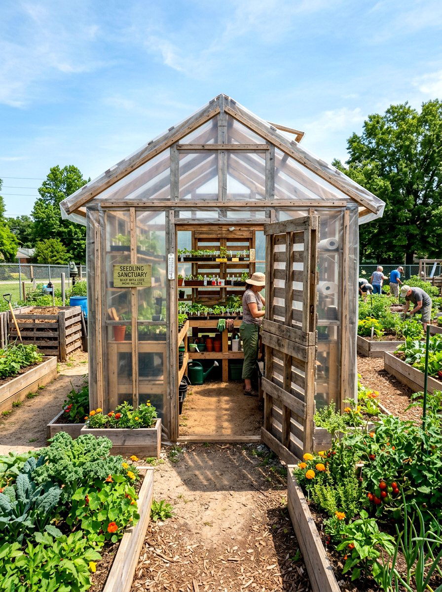 DIY Pallet Greenhouse - 30 mini greenhouse ideas