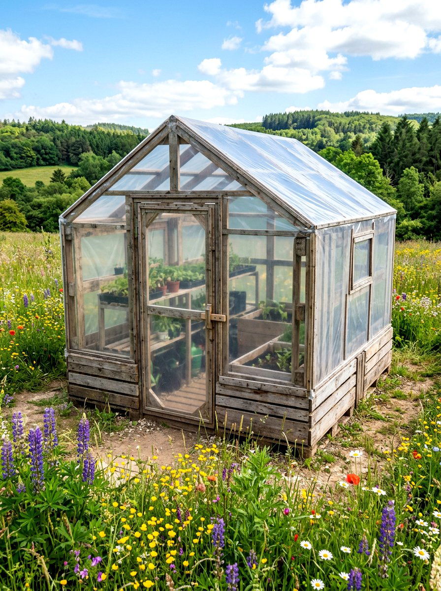 DIY Pallet Greenhouse - 30 greenhouse ideas