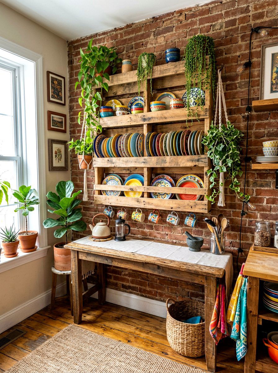 DIY Pallet Plate Rack - 30 plate rack ideas