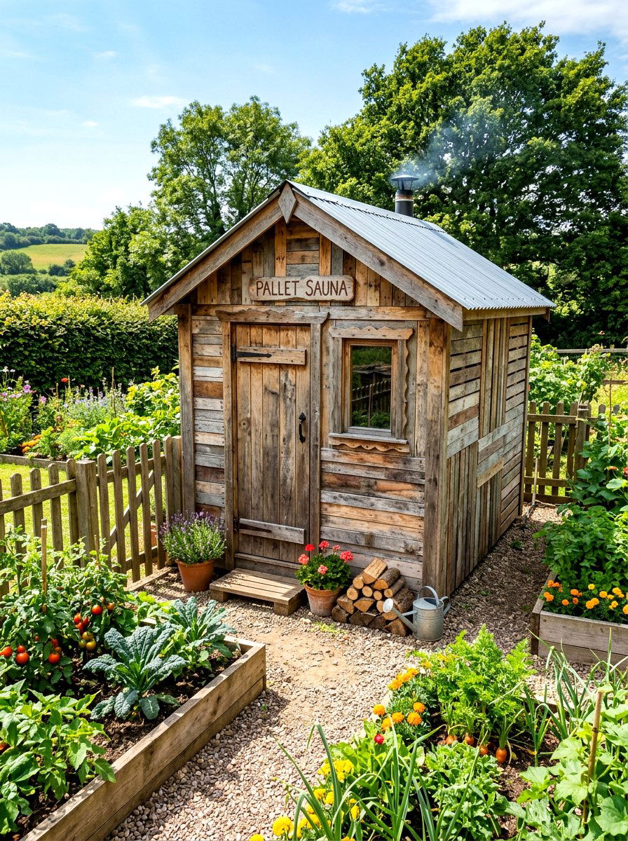 DIY Pallet Sauna Shed - 30 sauna shed ideas