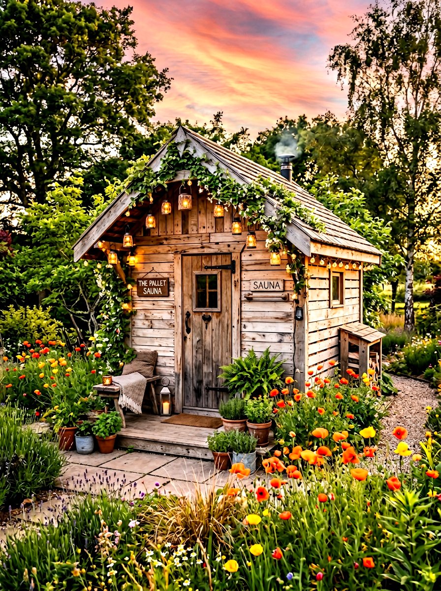 DIY Pallet Sauna - 30 backyard sauna ideas