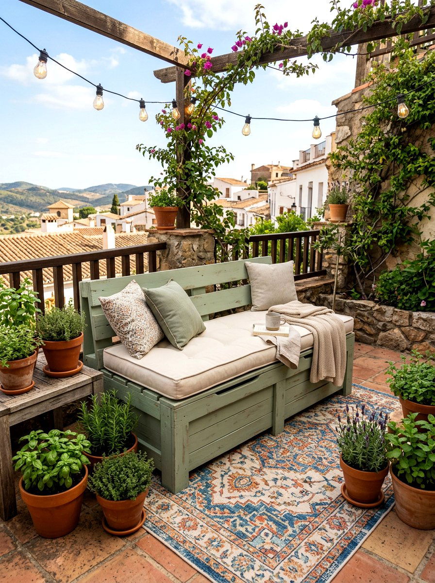 DIY Pallet Storage Bench - 30 outdoor storage bench ideas