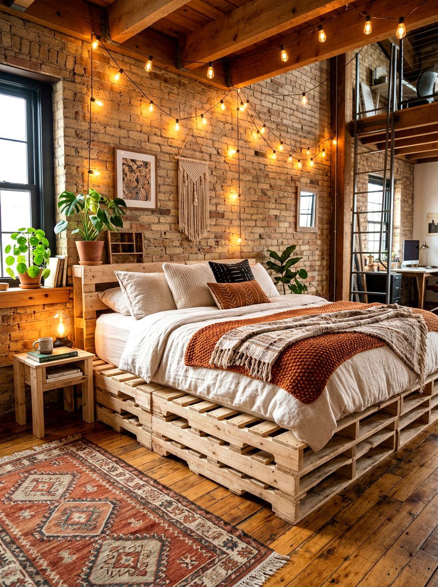 DIY Pallet Style Bed - 30 platform bed ideas