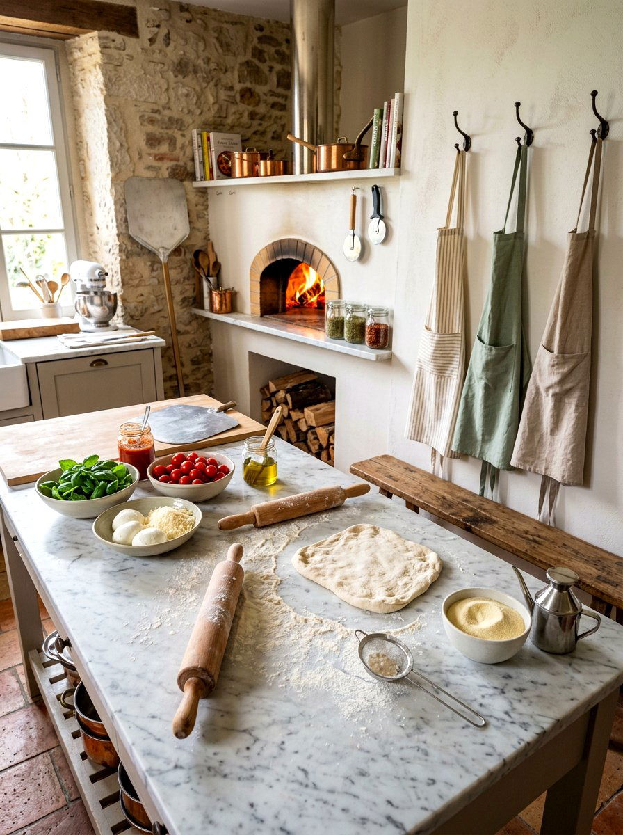 DIY Pizza Kitchen - 30 romantic hosting at home ideas