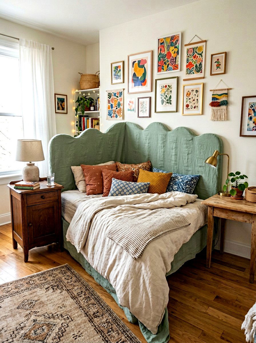 DIY Scalloped Headboard Slipcover - 30 scalloped headboard ideas
