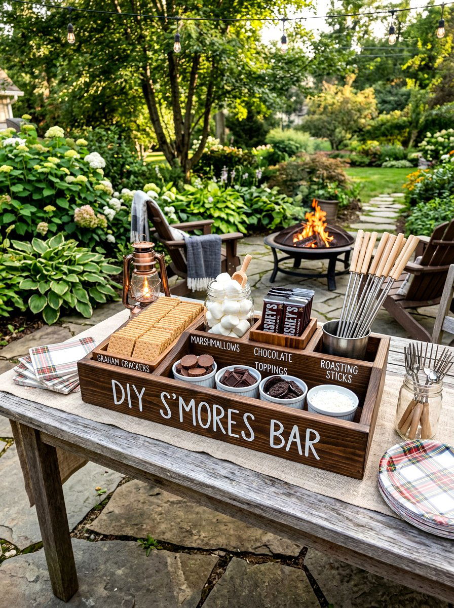 DIY Smores Box - 30 s'mores station ideas