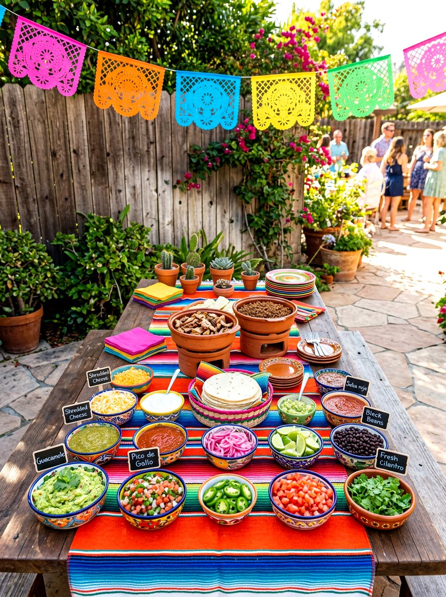 DIY Taco Bar - 30 patio dinner party ideas