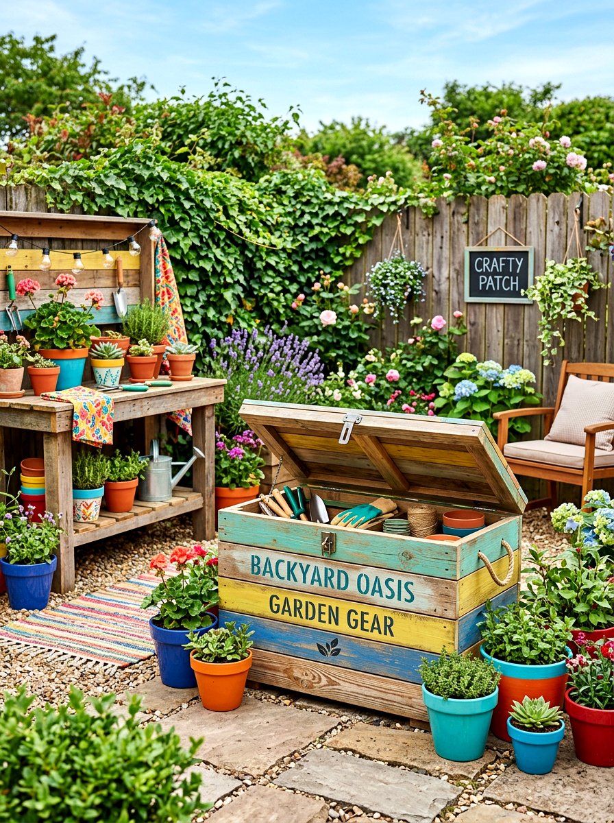 DIY pallet storage box - 30 deck box ideas