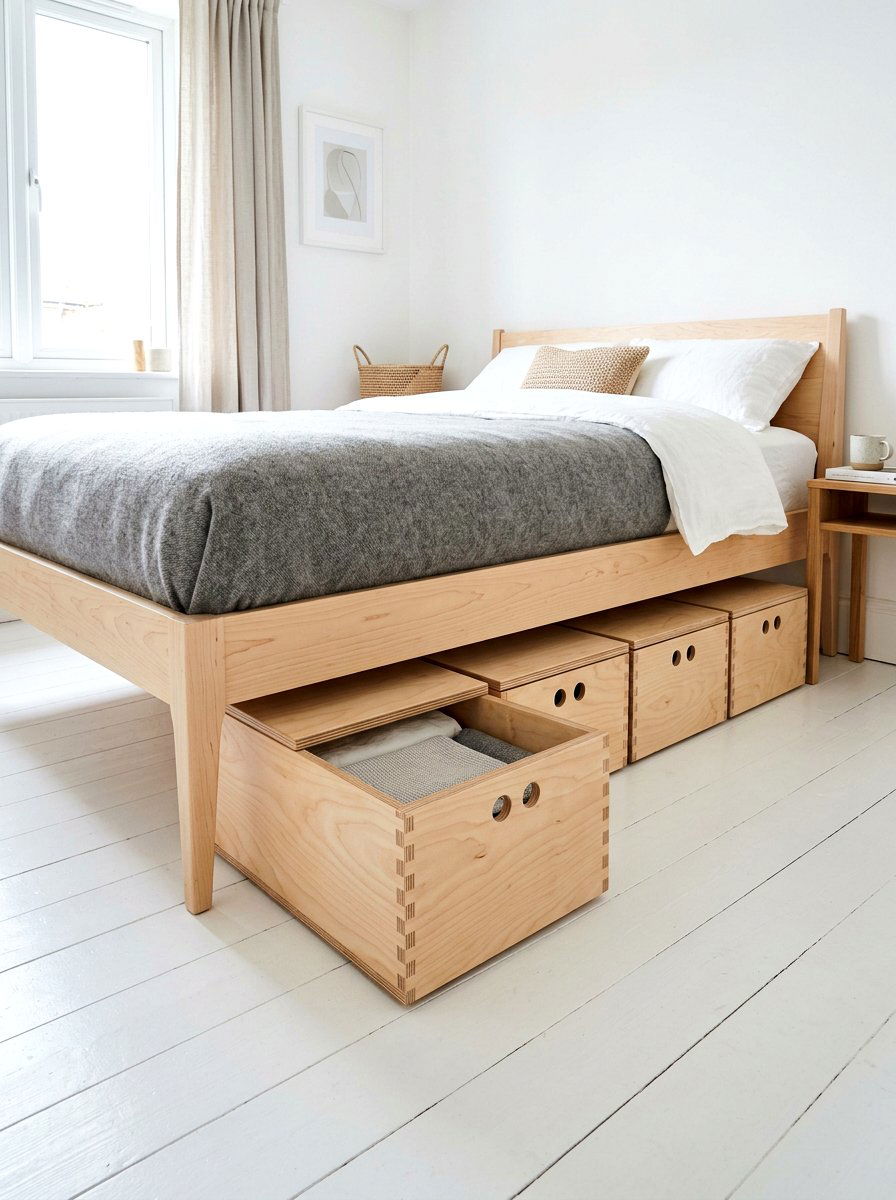 DIY plywood boxes - 30 under bed storage aesthetic ideas