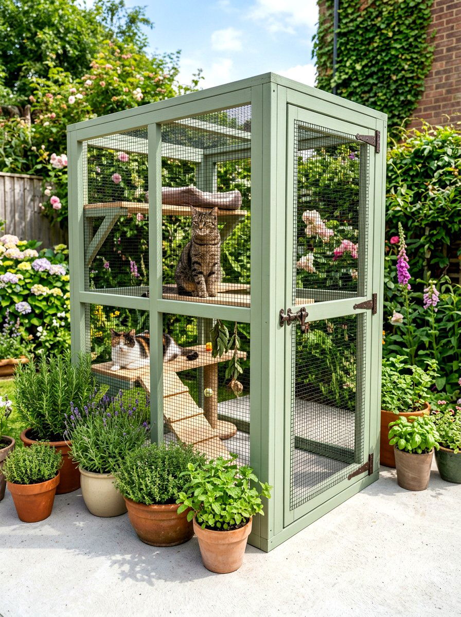 DIY wood frame catio - 30 catio ideas