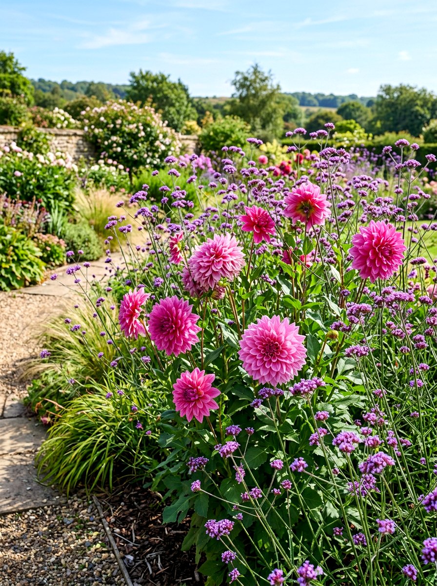Dahlia And Verbena Airy Mix - 30 dahlia garden ideas