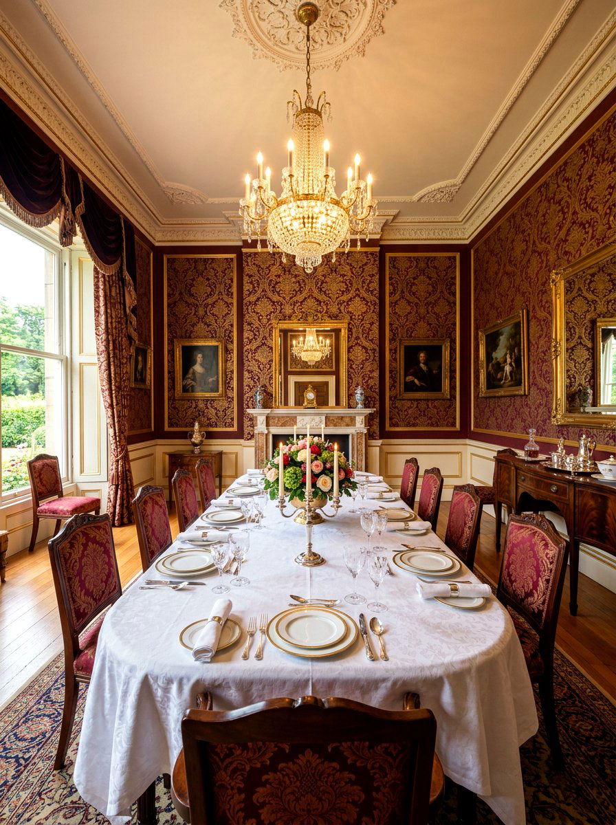 Damask Dining Room Wallpaper - 30 dining room wallpaper ideas