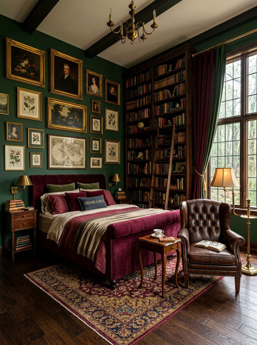 Dark Academia Bedroom - 30 viral bedroom decor ideas