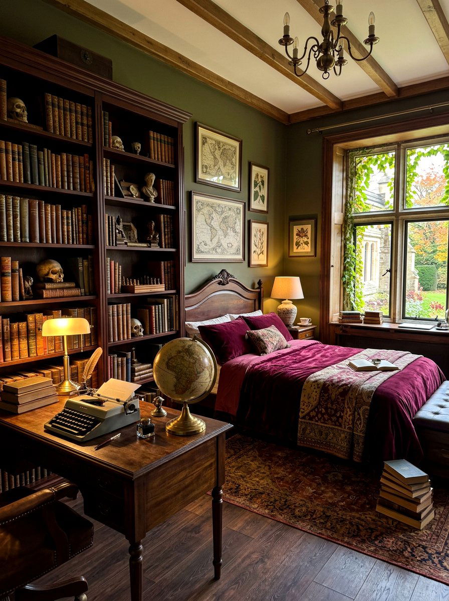 Dark Academia Bedroom Aesthetic - 30 cool teen room ideas aesthetic