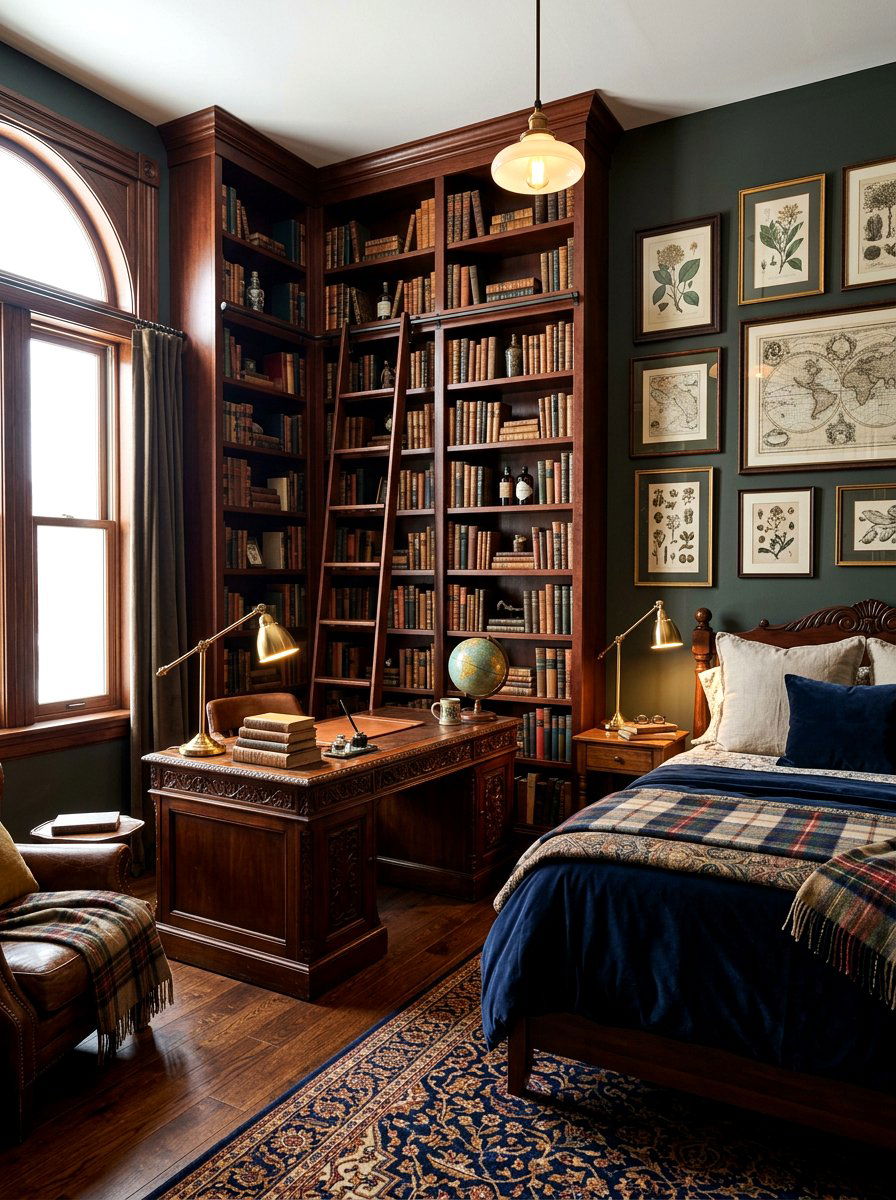 Dark Academia Bedroom - 30 aesthetic bedroom ideas