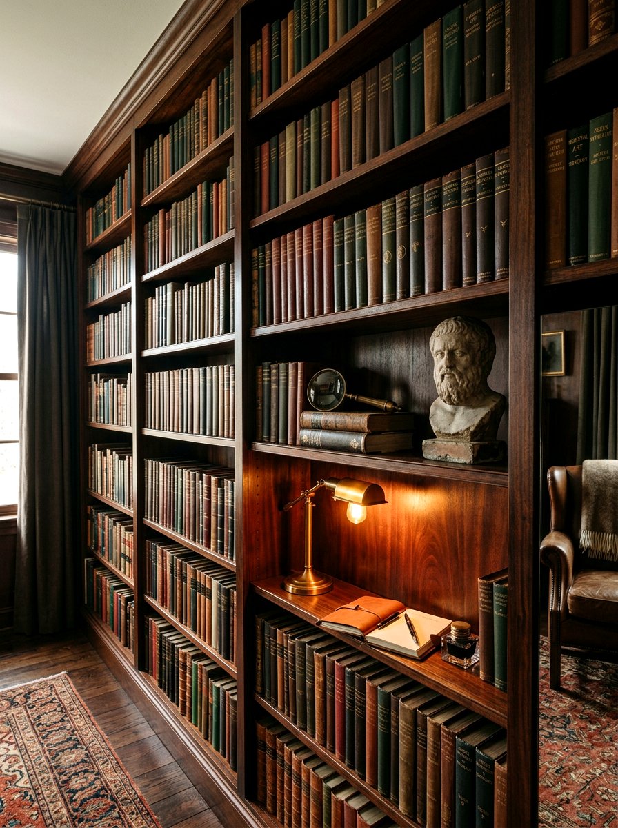 Dark Academia Bookshelf - 30 shelfie decor ideas