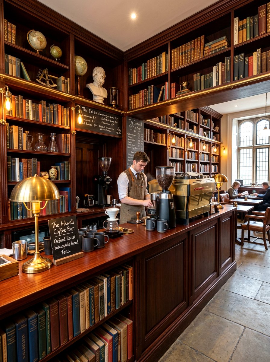 Dark Academia Coffee Bar - 30 coffee station shelf styling ideas