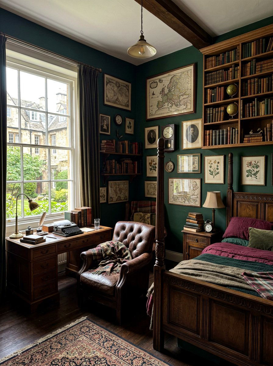 Dark Academia Eclectic Bedroom 1 - 30 eclectic bedroom ideas