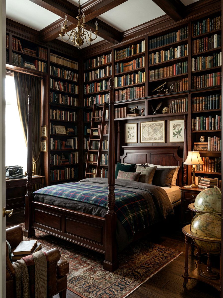 Dark Academia Eclectic Bedroom - 30 eclectic bedroom ideas