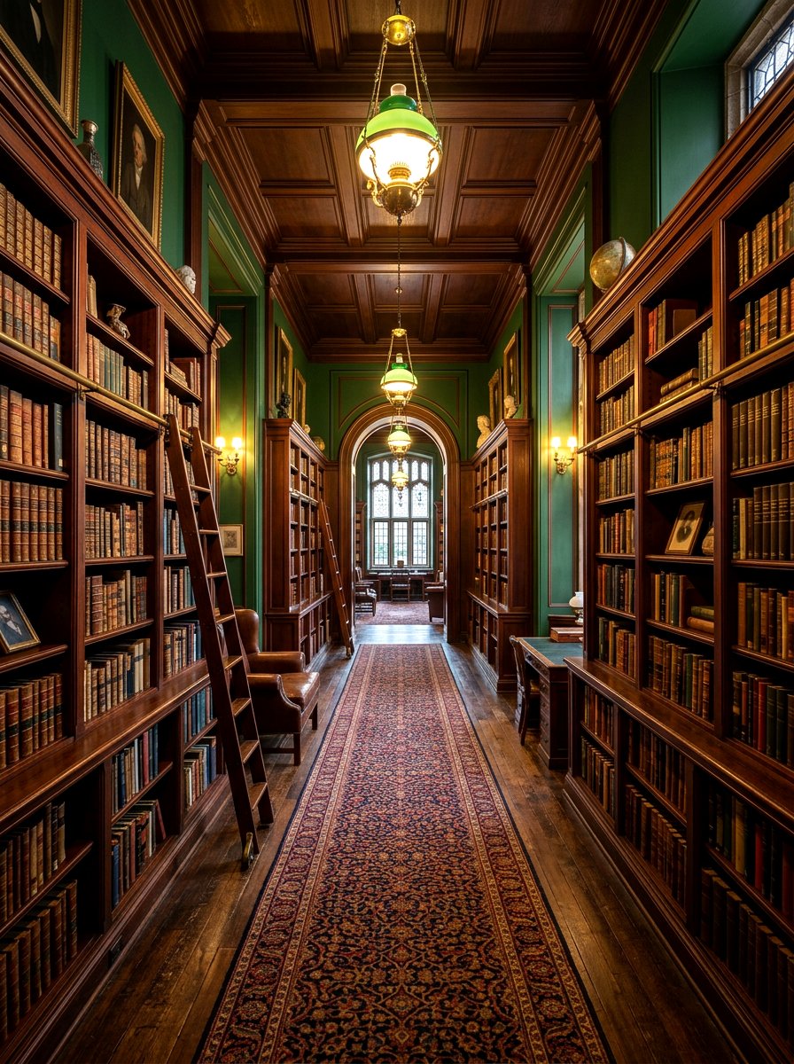 Dark Academia Hallway Library - 30 reading hallway ideas