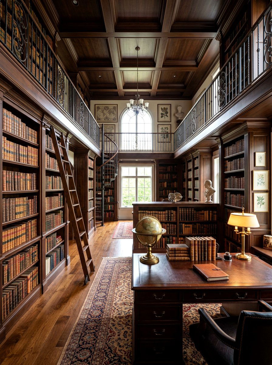 Dark Academia Library - 30 moody home library ideas