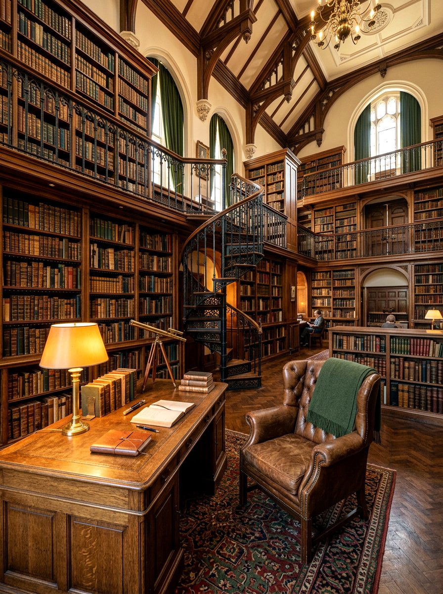 Dark Academia Library - 30 moody reading room ideas