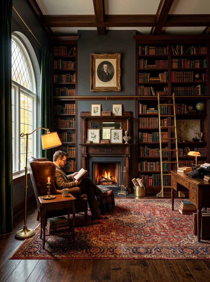 Dark Academia Living Room - 30 anti minimal living room ideas