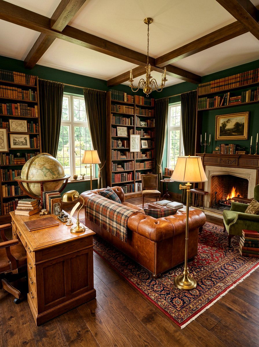 Dark Academia Living Room - 30 library style living room ideas