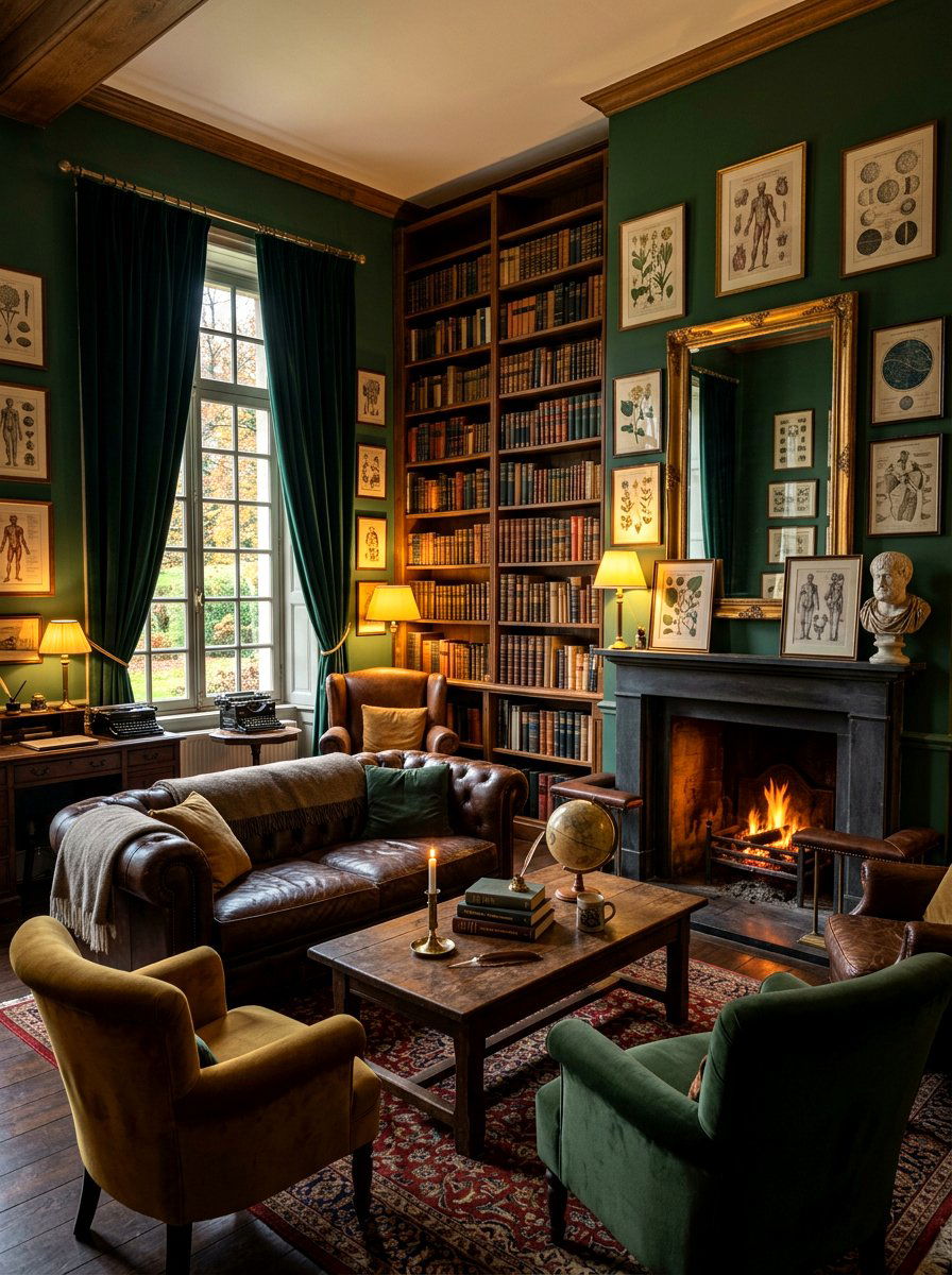 Dark Academia Living Room - 30 TikTok living room decor ideas