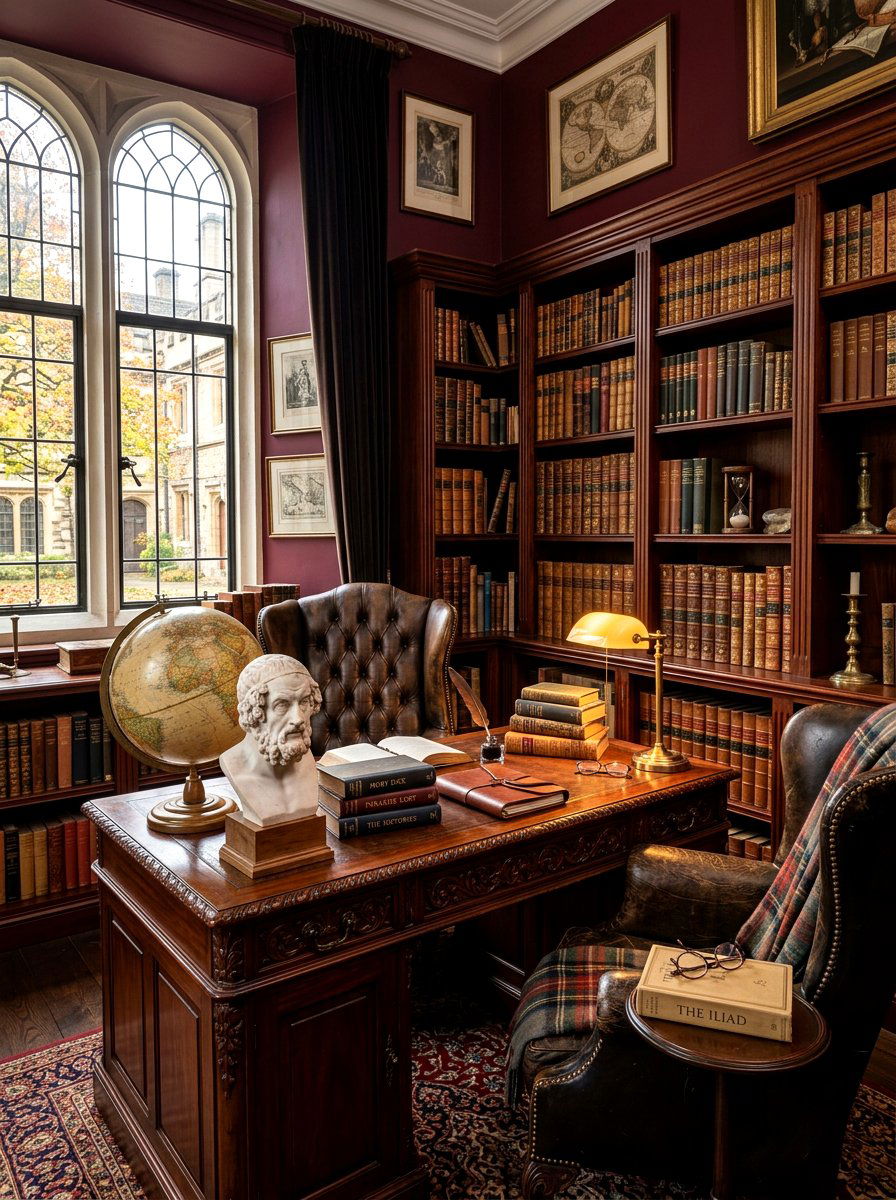 Dark Academia Reading Corner - 30 moody reader nook ideas