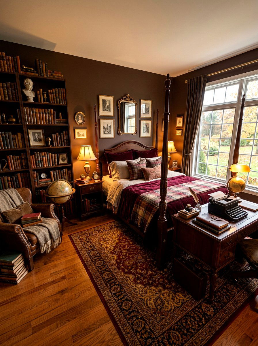 Dark Academia Romantic Bedroom - 30 dark romantic bedroom ideas