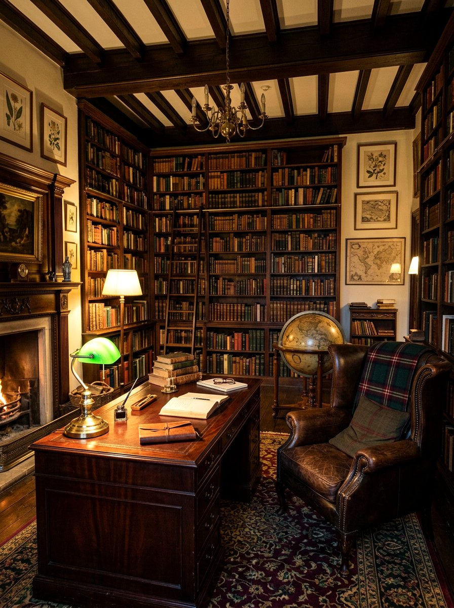 Dark Academia Study - 30 college apartment ideas