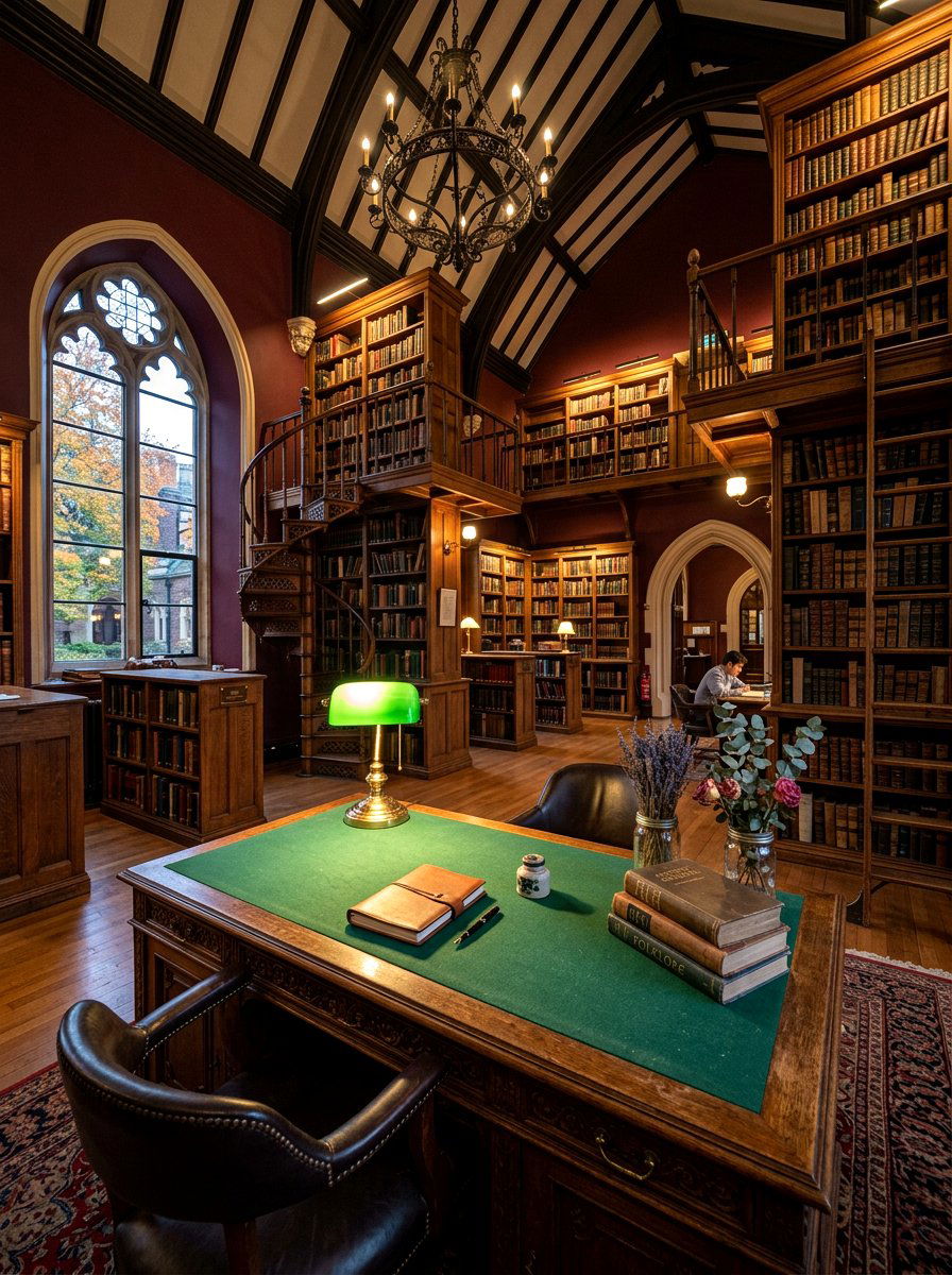 Dark Academic Library - 30 moody editor office ideas