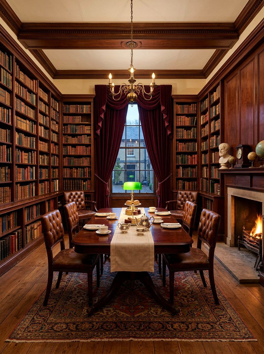 Dark Academic Tea - 30 at home cafe dining ideas