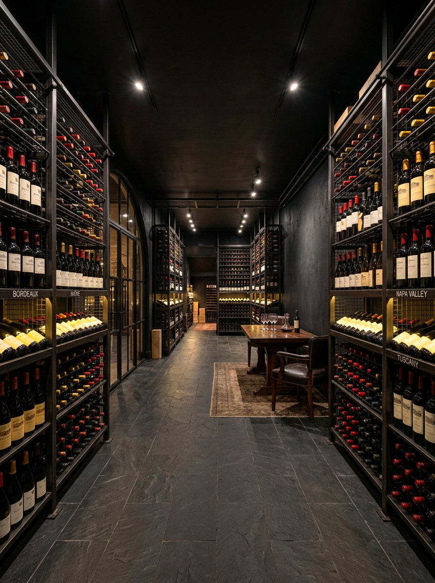 Dark Aesthetic Wine Room - 30 basement wine room ideas