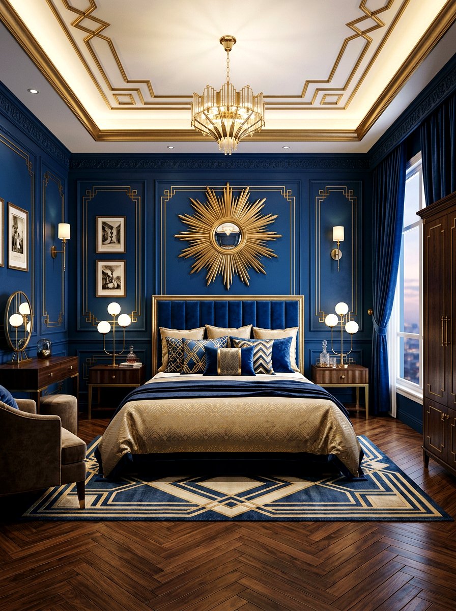 Dark Art Deco Bedroom - 30 dark bedroom ideas
