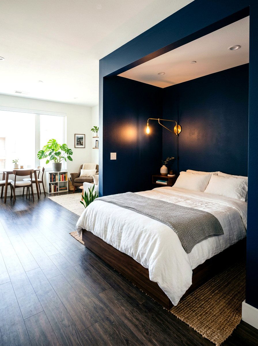 Dark Bedroom Alcove Studio - 30 studio sleeping nook ideas