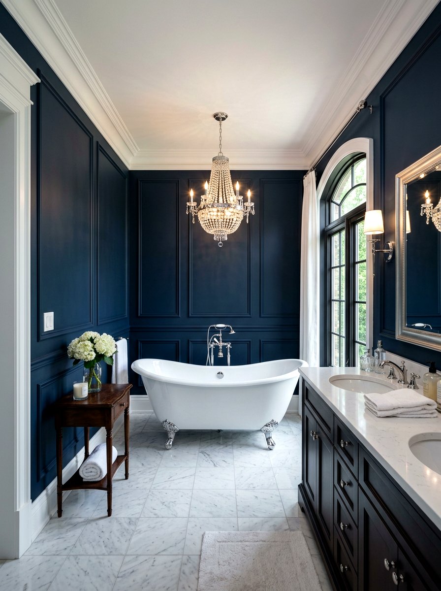 Dark Blue Bathroom Walls - 30 blue bathroom ideas