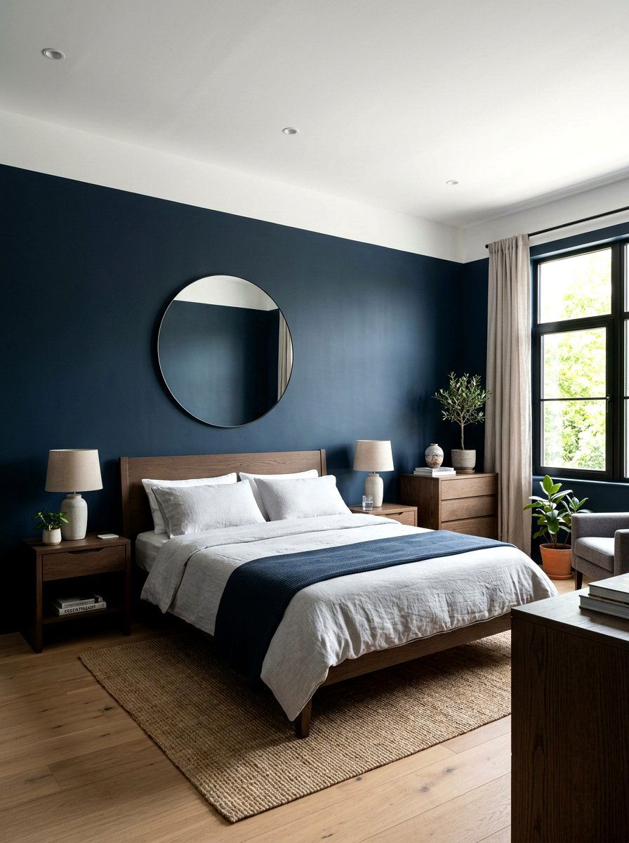 Dark Blue Bedroom Walls - 30 inky blue bedroom ideas
