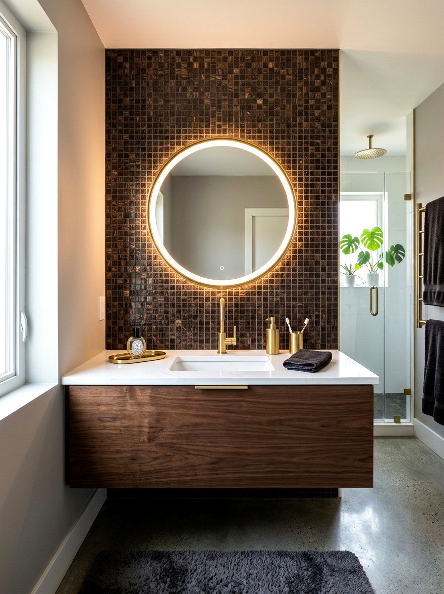 Dark Brown Bathroom Backsplash - 30 chocolate bathroom ideas