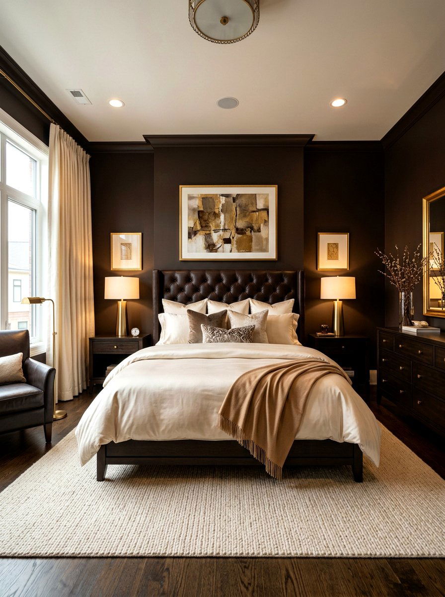 Dark Brown Bedroom - 30 dark bedroom ideas