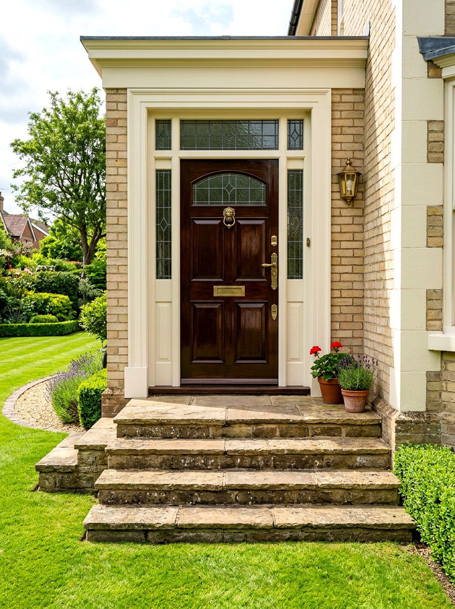 Dark Brown Lacquered Door - 30 lacquered front door ideas