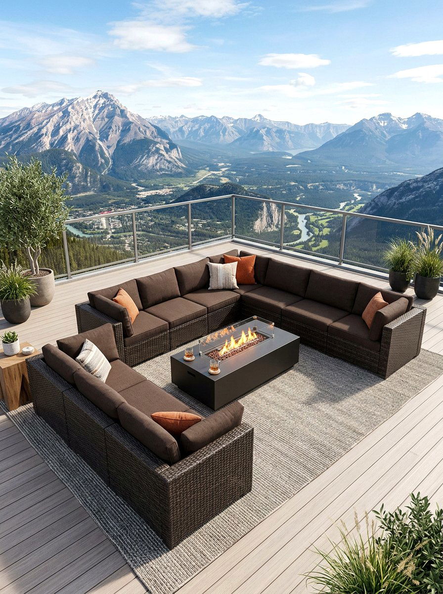 Dark Brown Modular Outdoor Sofa - 30 cocoa patio furniture ideas