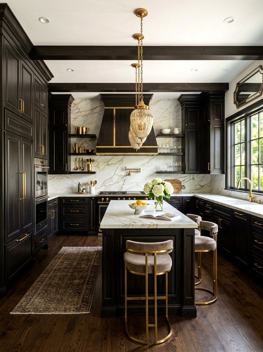Dark Cabinet Kitchen - 30 old world kitchen ideas