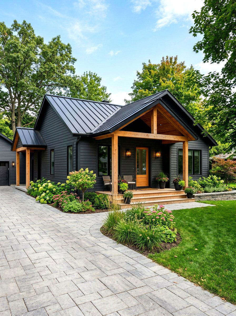 Dark Charcoal Bungalow - 30 bungalow exterior ideas