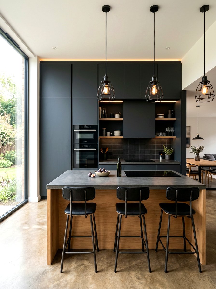 Dark Charcoal Kitchen Cabinet - 30 appliance wall kitchen ideas
